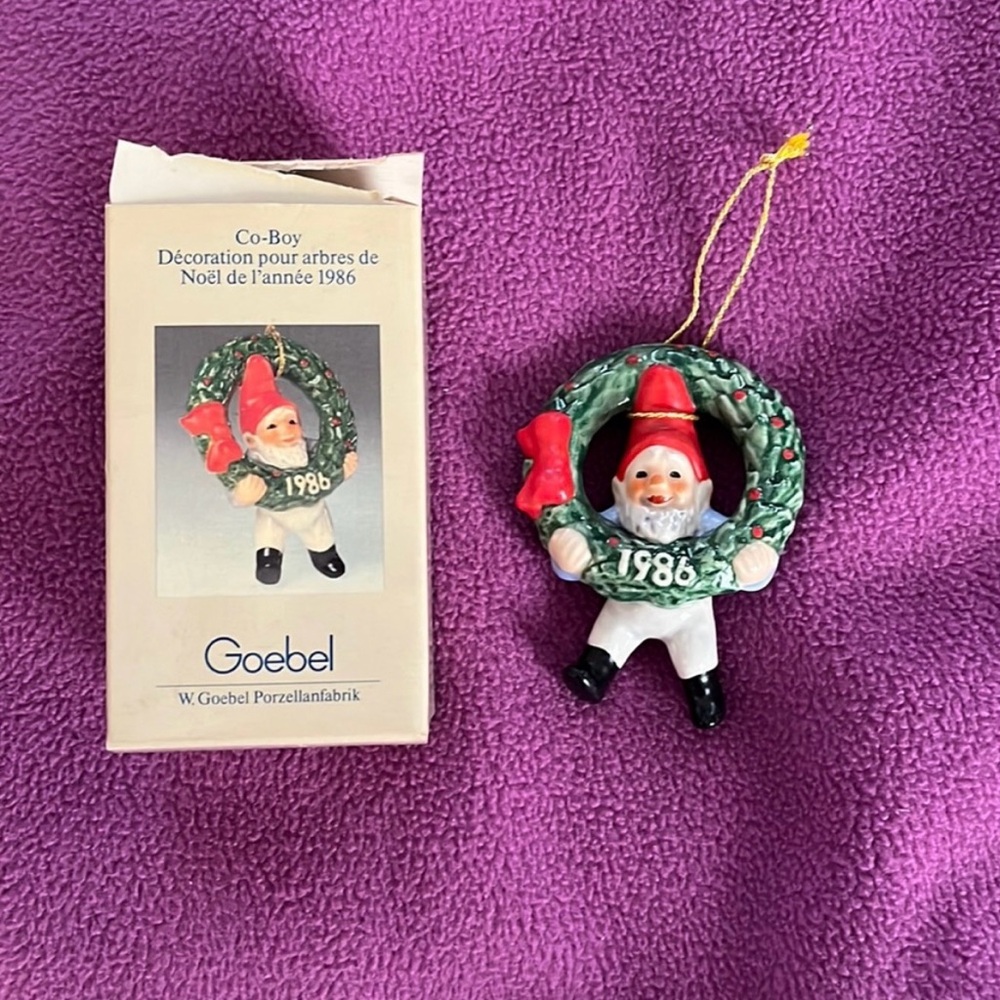 Goebel 1986 & 1987 Christmas Ornaments